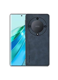 Generic Compatible with Case for Honor X9A Hybrid Heavy Duty Protection Shockproof Defender Cover Case Lambskin Leather Soft Silicone Back Cover Camera Len Shockproof Bumper Funda (Blue)  - Image 1
