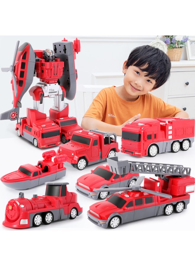 Children's Changeable Magnetic Assembling Engineering Vehicle Puzzle Building Block Robot Magnetic Splicing Car Toy Boy Gift-Color:Magnetic Building Block Engineering Vehicle 【34 Piece Set】 Storage Barrel - Image 3