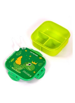 Eazy Kids Eazy Kids Lunch Box and Water Bottle With Bag-Dino Green  - Image 4