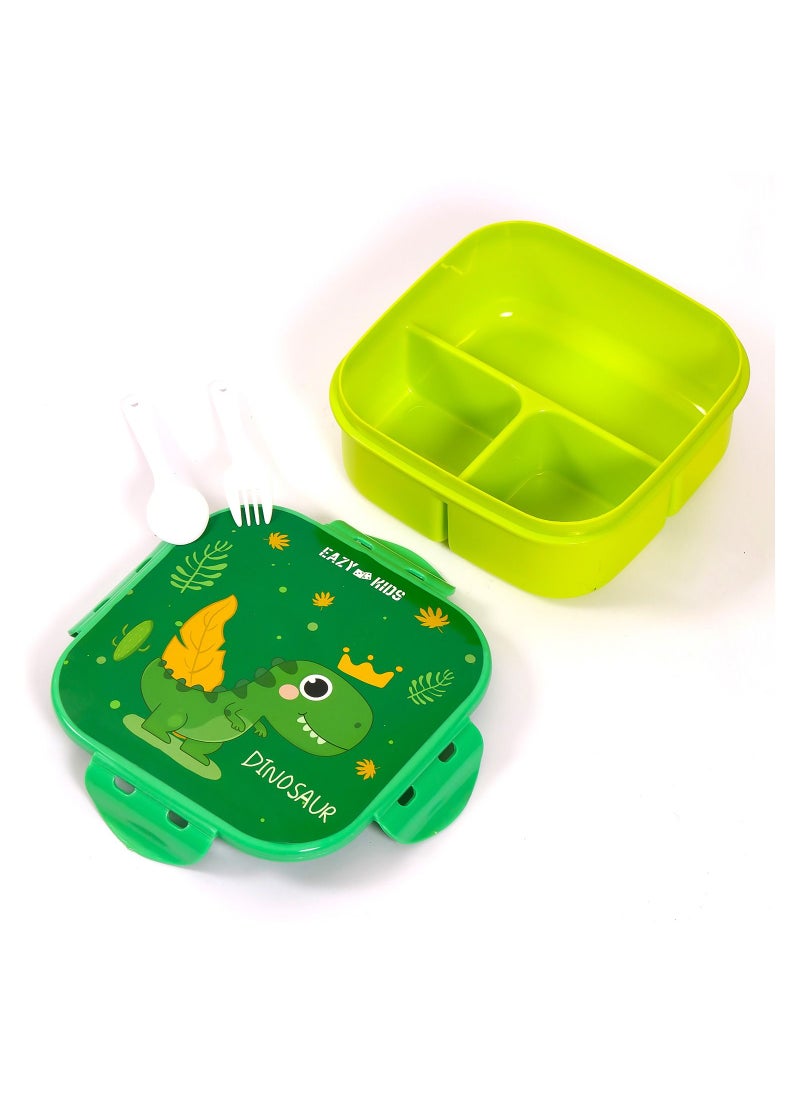 Eazy Kids - Eazy Kids Lunch Box and Water Bottle With Bag-Dino Green - Image 1