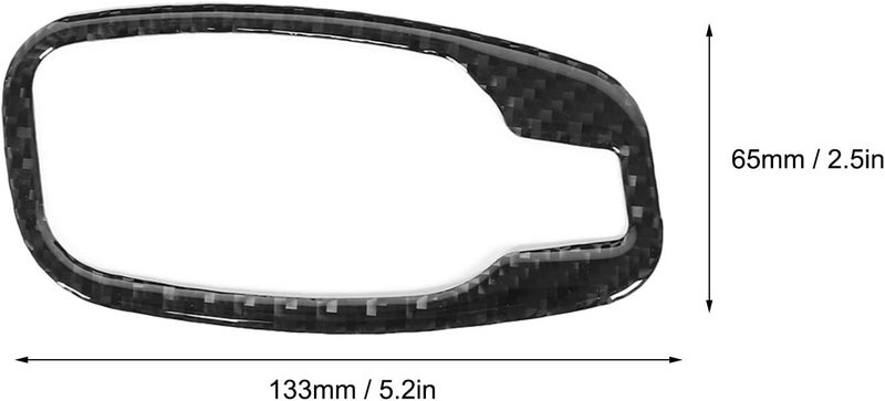 klarako Door Handle Panel Cover, 4pcs Interior Door Handle Cover Trim Soft Carbon Fiber Fit for 5 Series E60/E61 2006klarako 2010 - Image 3