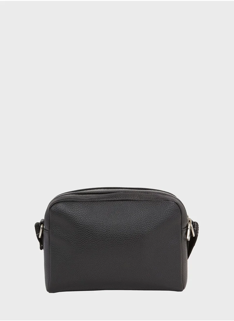 Calvin Klein Jeans Zip Over Logo Detailed Crossbody