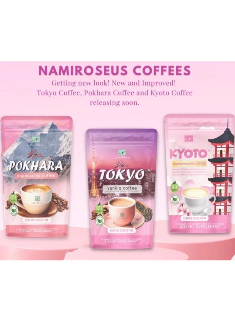 NAMIROSEUS Namiroseus Cofffee Bundle: TOKYO Vanilla, POKHARA Cappuccino & KYOTO Premium Coffee  - Image 2