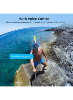 Akaso Brave 6 Plus Native 4K30FPS 20MP WiFi Action Camera with Touch Screen EIS 4X Zoom Voice Control Remote Control 131 Feet Underwater Camera with 2X 1350mAh Batteries and Helmet Accessories Kit  - Image 4