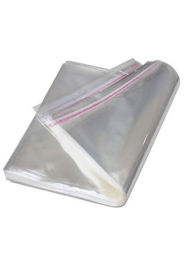 PM PACMATT PM PACMATT 14x18 INCH Size (Pack of 100 Pcs) | Transparent Plastic Poly Bag Sealable | Used for saree packaging gift packing, cards and other Packing etc. BOPP Poly Bags Self Adhesive (100) ] - Image 1