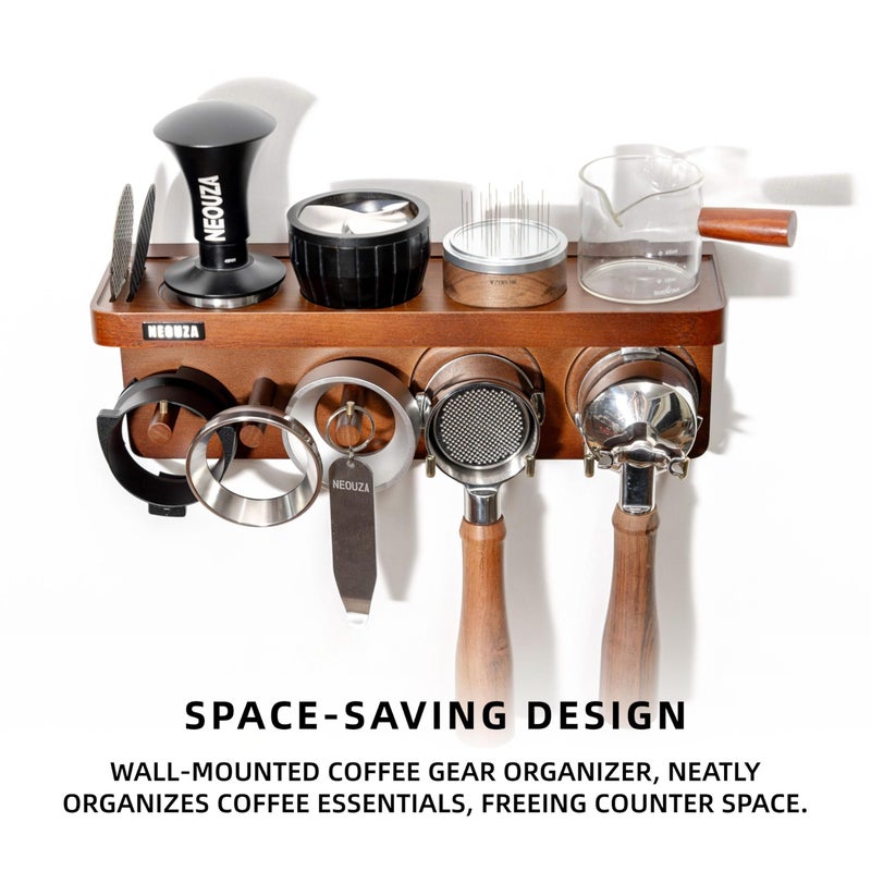 NEOUZA Espresso Accessories Holder Station Wall Mounted Organizer for 51/53/58mm Coffee Tamper Distributor Portafilter Storage Shelf for Bar Home Office - Image 5