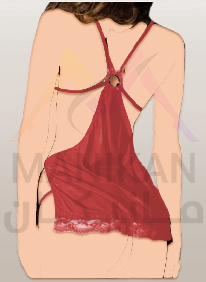 MANIKAN MANIKAN lingerie for women with soft lycra material as a backless and tied with a hot short piece with dantel around blow at the sides for all size  - Image 2