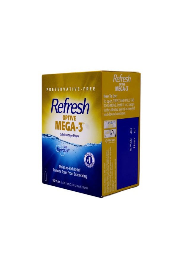 REFRESH Optive Mega-3 Lubricant Eye Drops, 30 Single-Use (Pack of 2) - Image 4