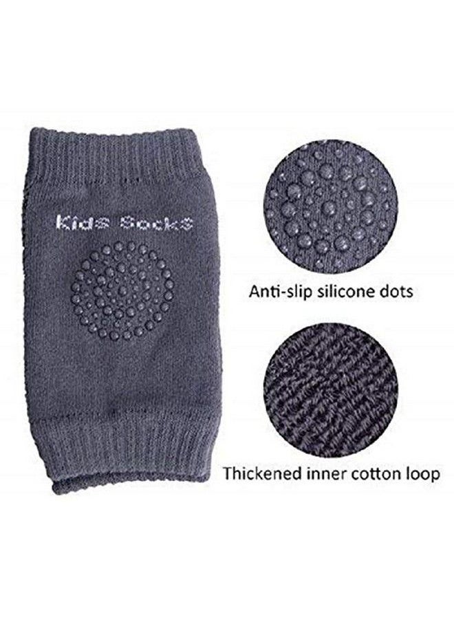 TOPHAVEN - Baby Knee Pads For Crawling Anti Slip Padded Stretchable Elastic Cotton Soft Breathable Comfortable Knee Cap Elbow Safety Protector (Set Of 2 Pairs)(Multi Color) - Image 1