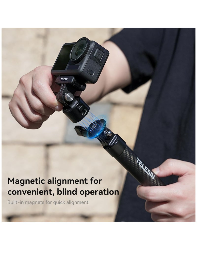 Mount Adapter Base for GoPro Accessories, Quick Release Magnetic Camera Tripod Mounts for Insta360 DJI Action Osmo Pocket Selfie Stick Backpack Head Chest Neck Bike Motorcycle Helmet Mounting  - Image 5