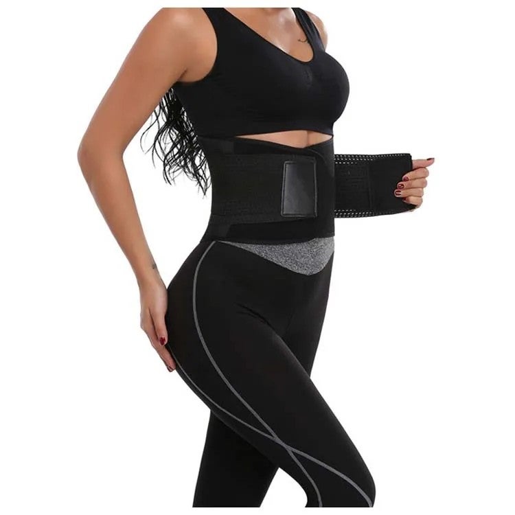 Bluejw Adjustable Compression Breathable Waist Trimmer Sweat Sports Girdle Belt Women Workout Back Brace Waist Trainer - Waist Trimmers for Women - Image 2