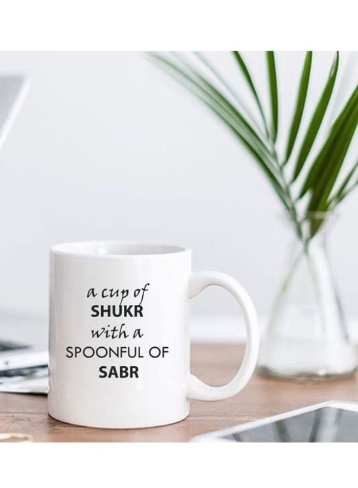 TAJNAN Shukr and Sabr Mug – “A Cup of Shukr with a Spoonful of Sabr” Quote – Ceramic Coffee Cup – 11oz - Image 5