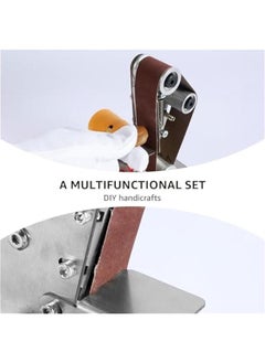 Generic Mini Belt Sander, 7 Adjustable Speed Electric Belt Grinder, 120-1000 Grit Electric Bench Grinder, Low Noise Electric Knife Sharpener, Grinding and Polishing Machine for Wood Metal (17Pcs)  - Image 4