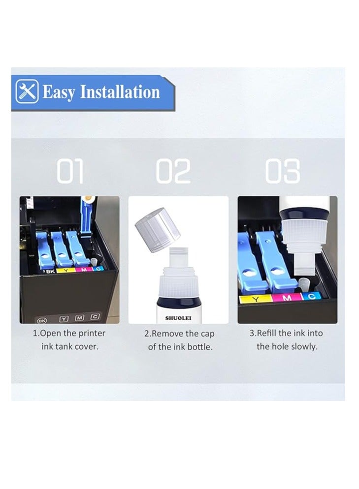 Terabyte GI-41 ink set 4-Pack (PigmentBlack Cyan Magenta Yellow) GI 41 Compatible for CANON PIXMA G1420/G2420/G2460/G3420/G3460 - Image 4