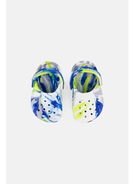 crocs Toddlers Boy Tie-Dye Sling Back Clogs, White  - Image 3