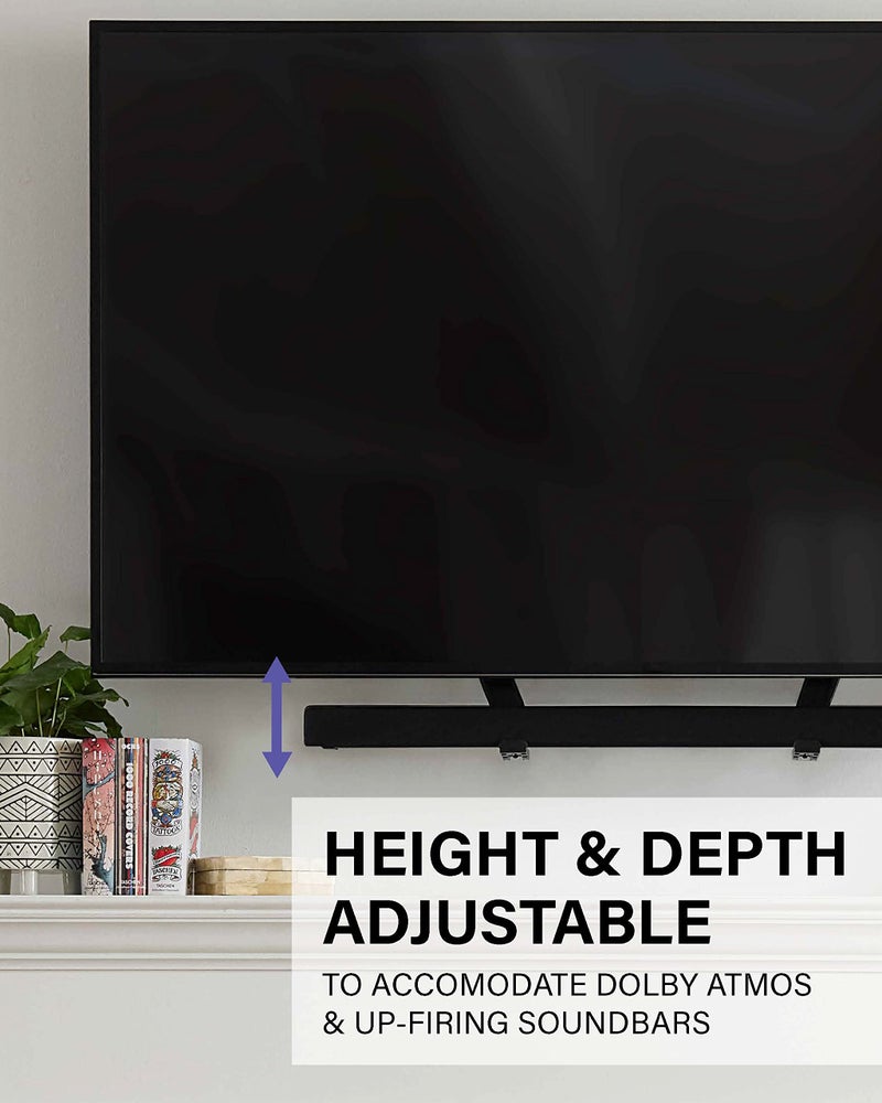 SANUS Universal Soundbar TV Mount Kit for Mounting Soundbars Under TV - Fits Most Sound Bars Up to 15 Lbs - Easy Install & Full Motion Capability - SOA-SBM2 - Image 4