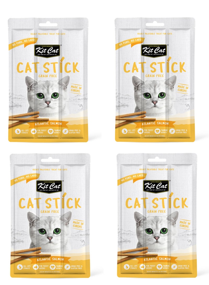 Kit Cat Grain Free Cat Stick Atlantic Salmon 15g - 4 Piece - Image 1