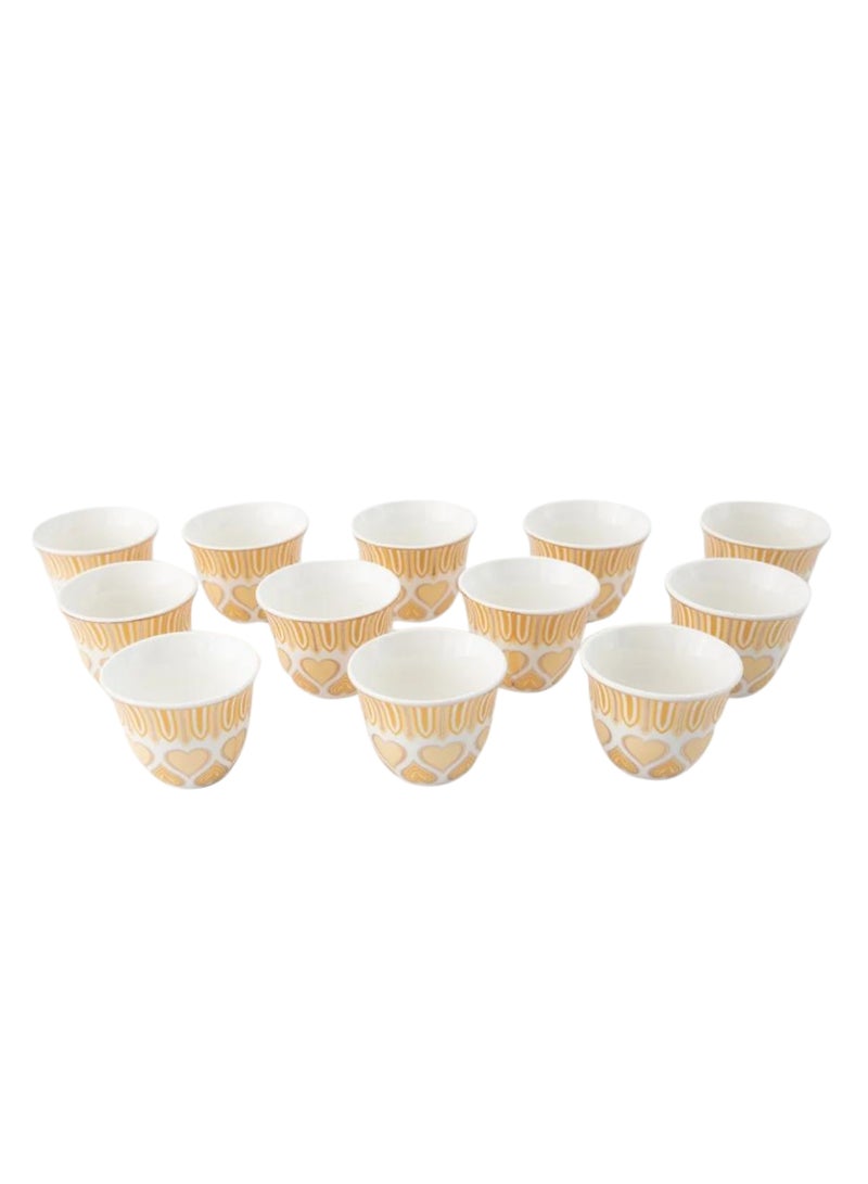 Hic arabic coffee set 12 piece set yellow color - Image 4