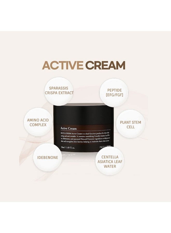 Incellderm Active Cream 50ml - Strengthen Skin Barrier, Plant Stem Cell, Intense Moisturizing, All Skin Types, K-Beauty, Made in Korea - Image 3