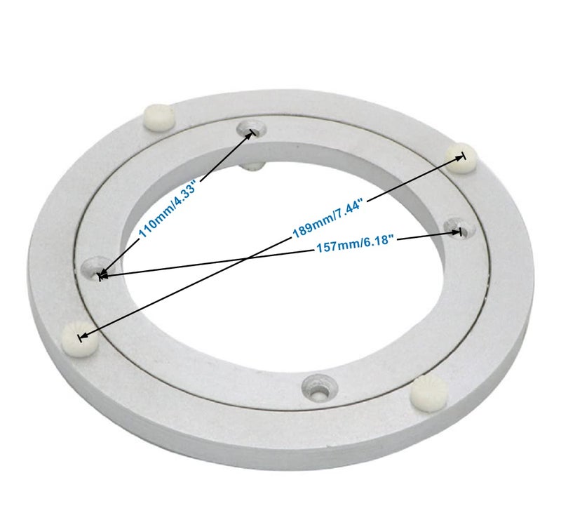 Dailydanny ألومنيوم شديد التحمل Lazy Susan دوار ومحمل قرص دوار لطاولة الطعام (8 بوصة) - Image 3