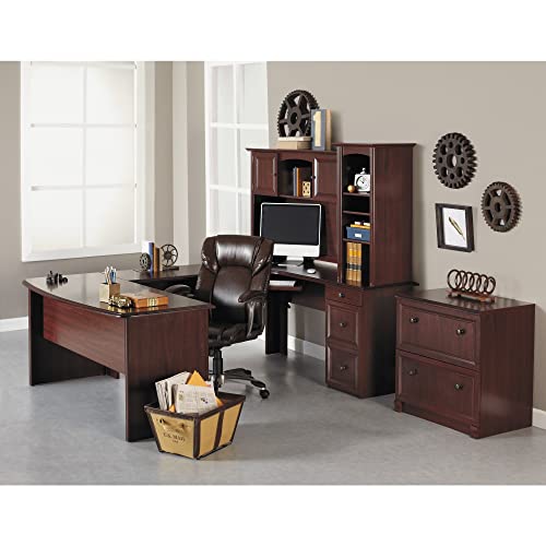 Realspace Broadstreet 65 W UShaped Executive Corner Desk Cherry