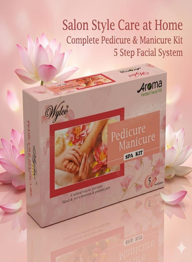 Wylco Aroma Herbal Pedicure Manicure Spa Kit | Hand & Foot Care Kit for Dirt, Tan & Dead Skin Removal | Nourishing Pedicure Manicure Kit with Scrub, Massage Cream, Gel & Lotion for Men & Women - Image 5