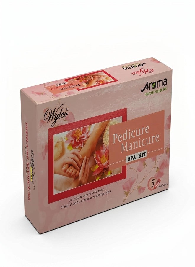 Wylco Aroma Herbal Pedicure Manicure Spa Kit | Hand & Foot Care Kit for Dirt, Tan & Dead Skin Removal | Nourishing Pedicure Manicure Kit with Scrub, Massage Cream, Gel & Lotion for Men & Women - Image 1