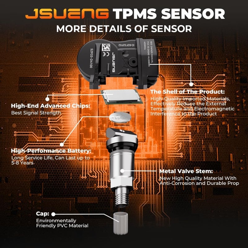 Jsueng 52933-D4100 TPMS Sensor 4 Pack - Image 4