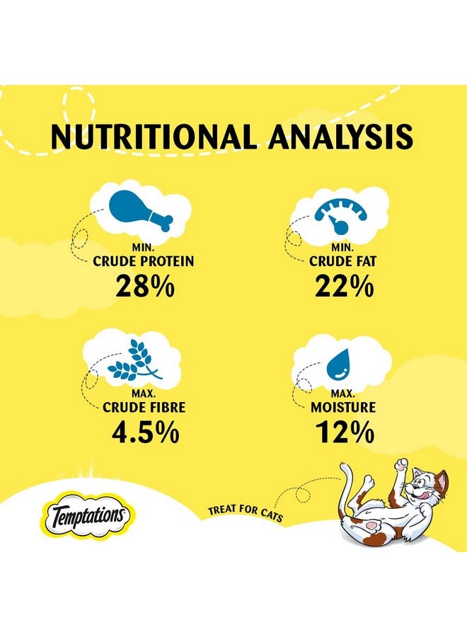Temptations Cat Treat, Savoury Salmon Flavour - 85 G, Adult, Chunk - Image 4