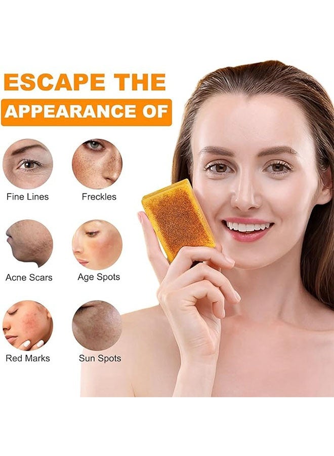 IKZEE Lemon Turmeric and Kojic Acid Soap, Gentle Skin Brightening Soap, Dark Spot Corrector, Deep Cleansing and Brightening Soap Bar, Moisturizing for Face and Body, Skin Whitening Soap for Even Skin Tone - Image 2