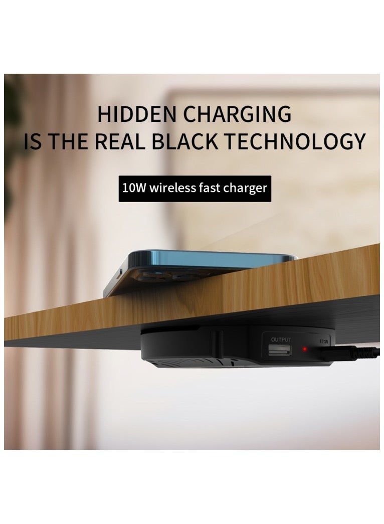 T16 10W Long-distance Air-tight Magnetic Wireless Charger for Desktops Within 30mm Thickness  - Image 5