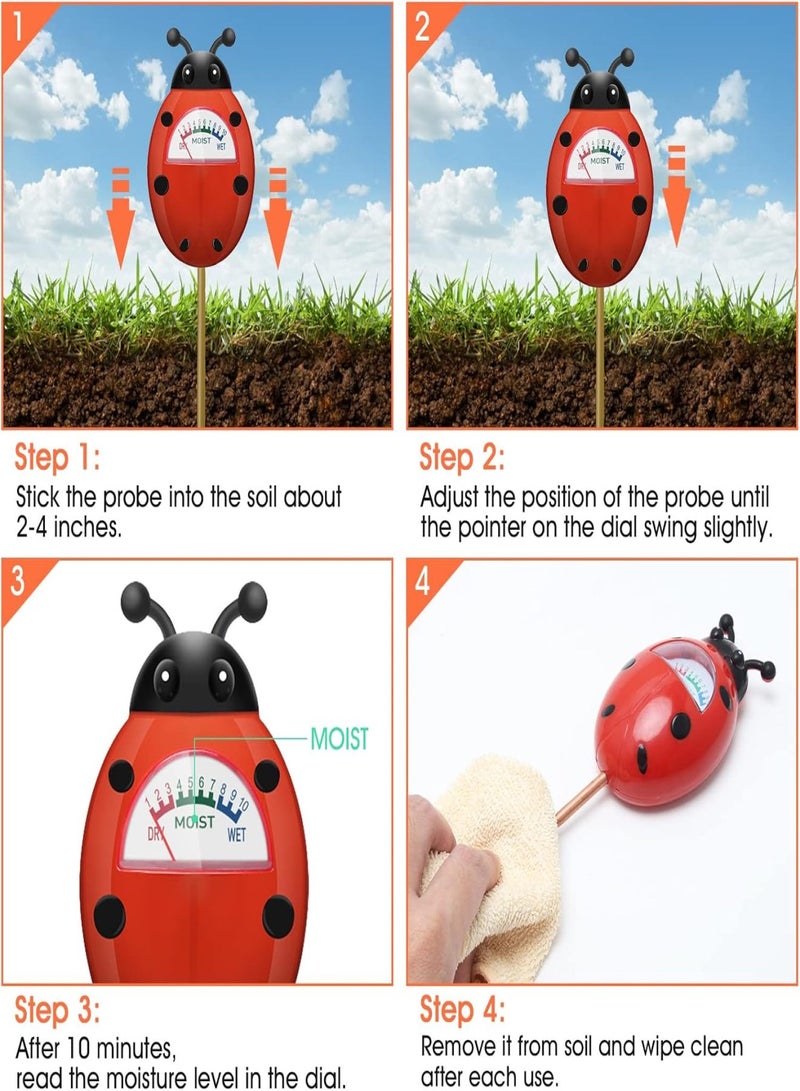 Soil moisture meter, plant moisture meter, gardening tool kit for plant care, suitable for indoor and outdoor use in gardens, farms, lawns as a plant moisture monitor, battery free - Image 4