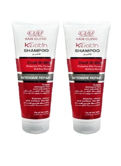 Eva 2 Piece Set Hair Clinic Keratin Intensive Repair Shampoo For All Hair Types 2 X 230 Ml 