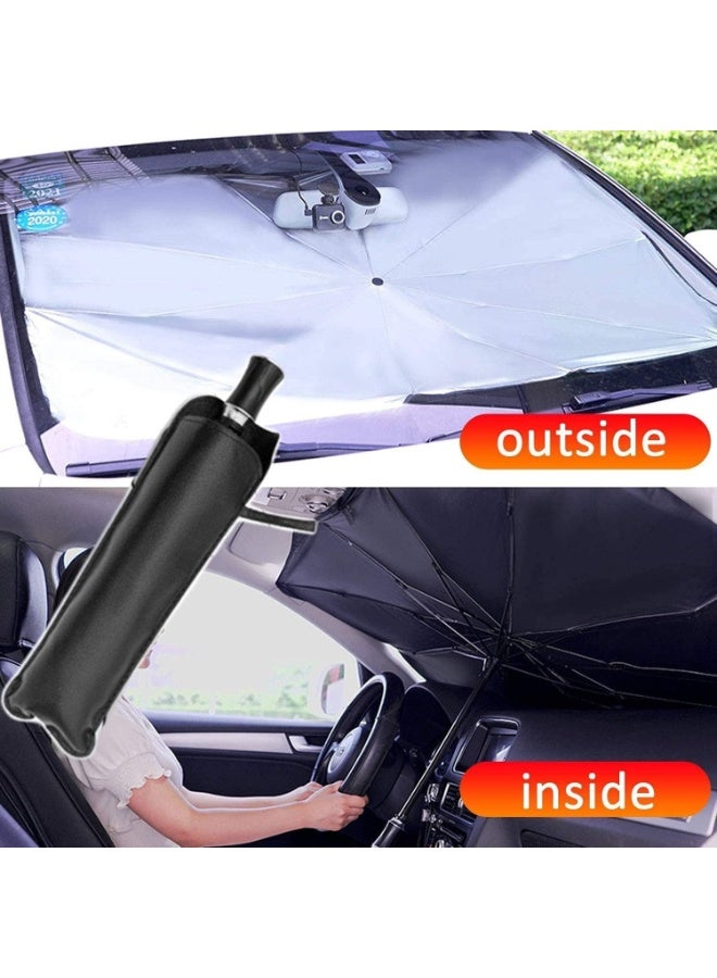Foldable Umbrella-Style Car Windshield Sun Shade – UV Protection, Cool Inside, Easy to Store - Image 2