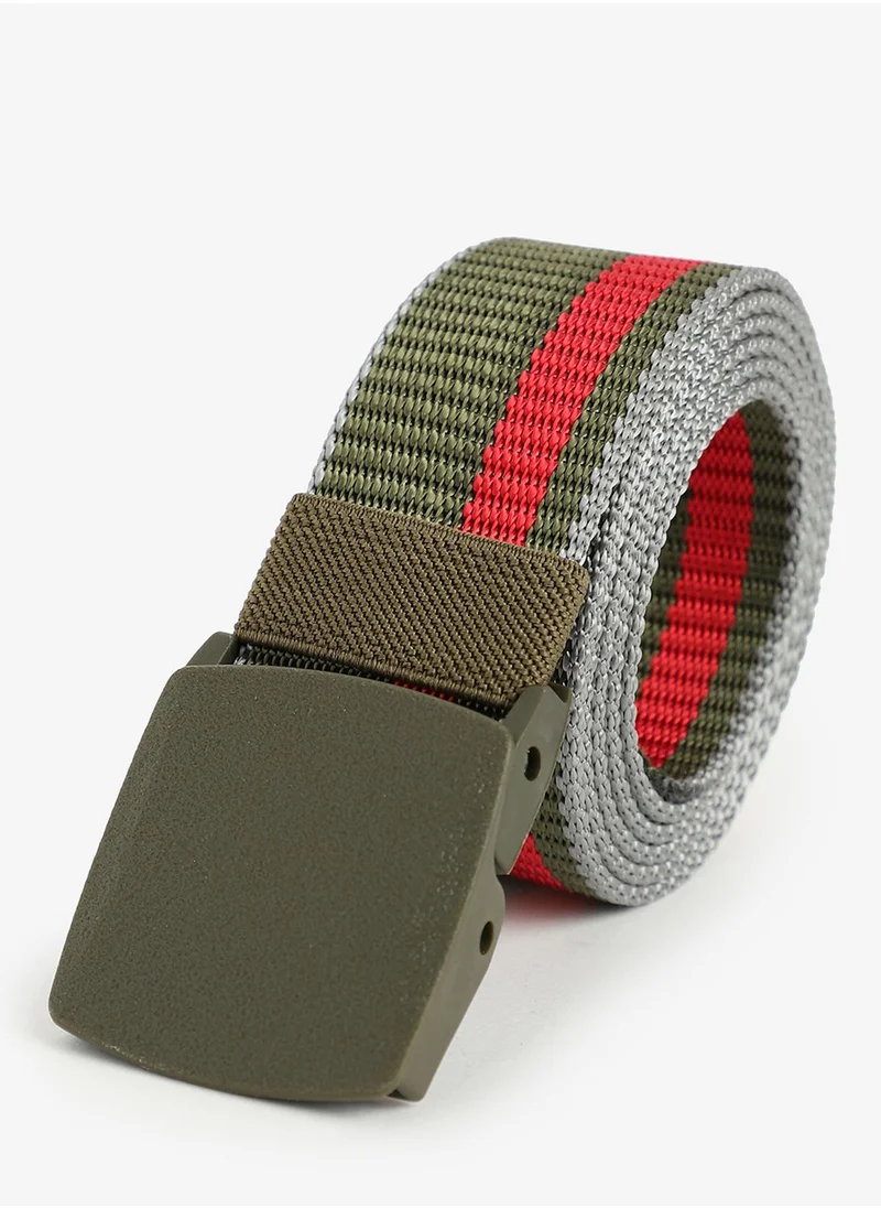 صوص هاوت Olive Green Textured Waist Belt