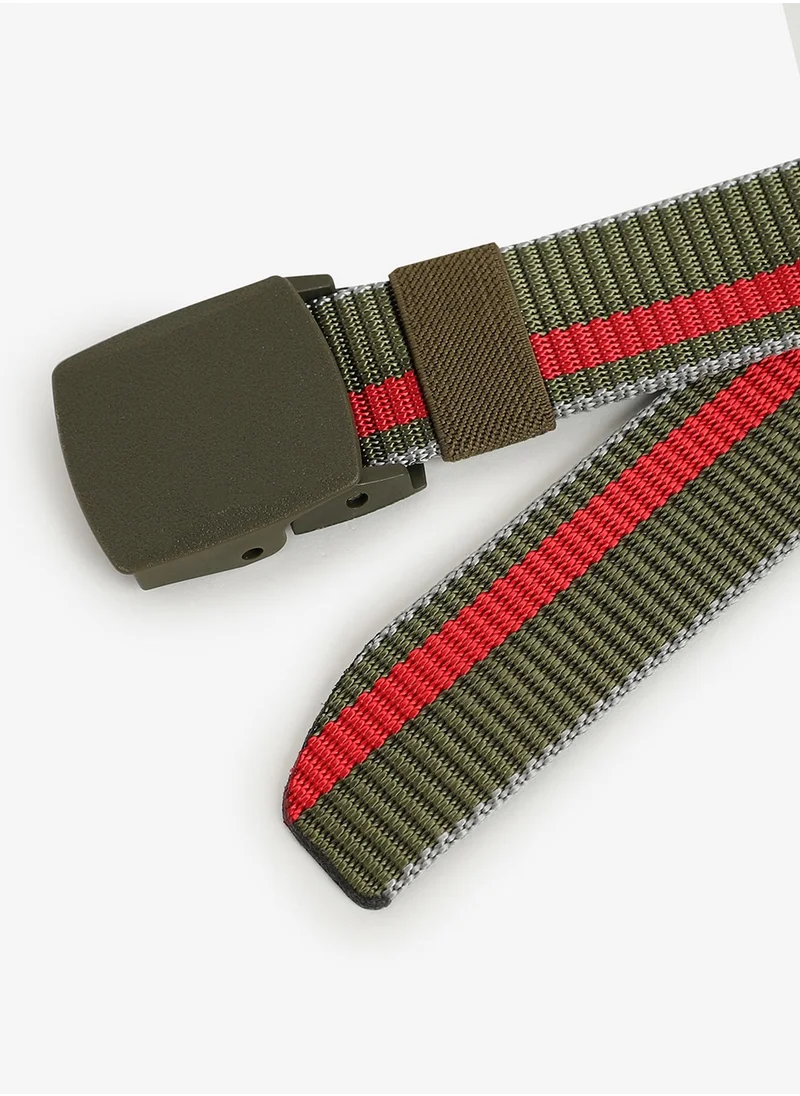 صوص هاوت Olive Green Textured Waist Belt