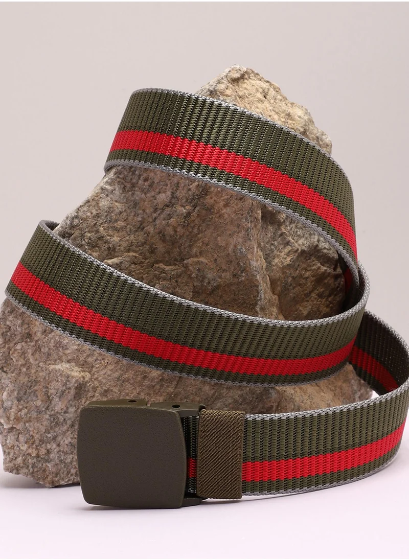 صوص هاوت Olive Green Textured Waist Belt
