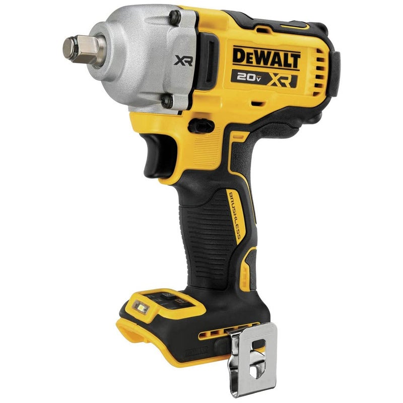 DEWALT 20V MAX Cordless Impact Wrench 12 Hog Ring Includes LED Work Light and Belt Clip Bare Tool Only DCF891B