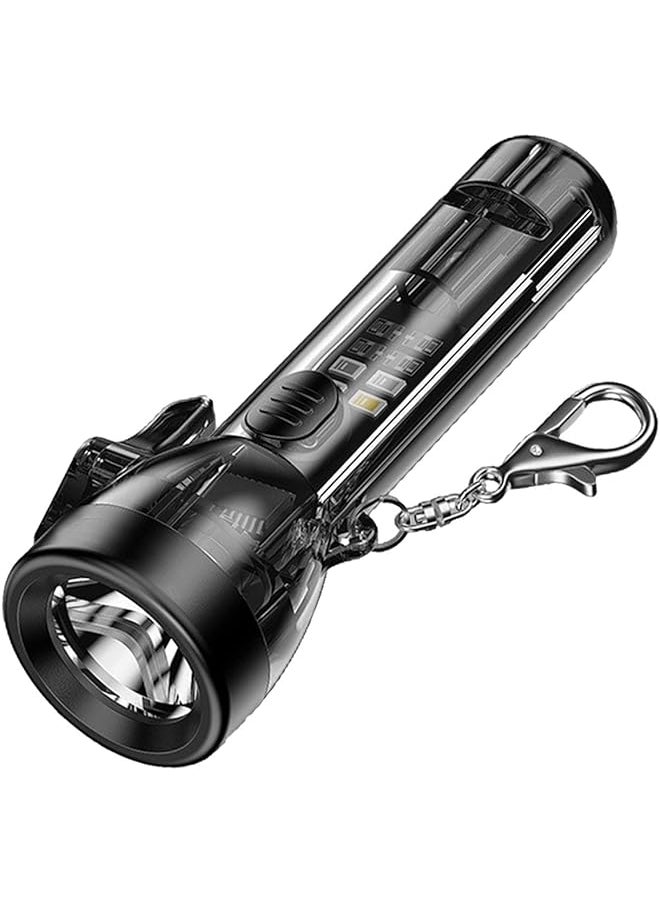 PROMASS promass Small Keychain Torch, Mini USB Rechargeable Keychain Flashlight Bright Key Ring Portable Pocket Torch Light, Versatile 2000 Lumens Keychain Toy with Safety Clip for Various Outdoor Activities  - Image 1