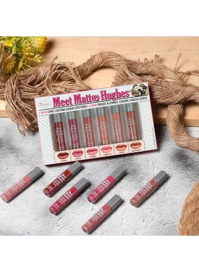 theBalm The Balm Meet Matt(e) Hughes Mini Liquid Lipstick Set of 6 - Image 2