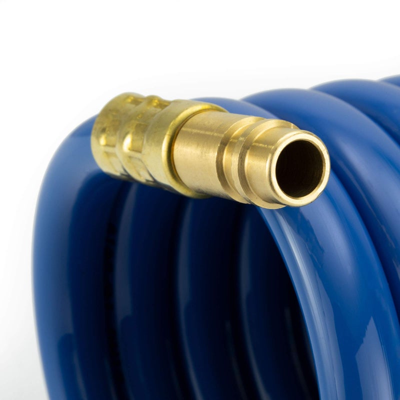 RecPro RecPro RV Exterior Shower Hose 15' Coiled Hose | Optional Exterior Quick Connect Sprayer | RV Exterior Hose | Flexible | UV Resistant (No Sprayer)  - Image 2