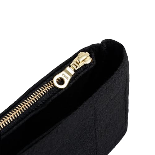 ATSEKTZ Mini Purse Organizer Insert for Longchamp Le Pliage Small Tote – Felt Inner Bag Liner with Zipper Pocket, Lightweight Storage for Mini Handbags, Black - Image 4