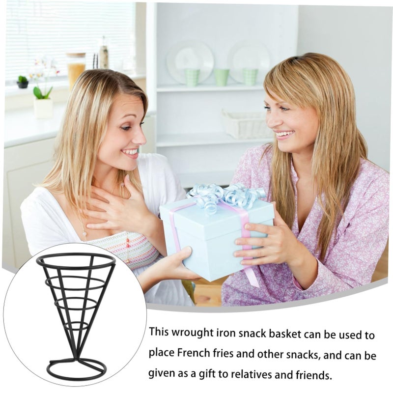 Sturdy Metal French Fries Basket With Sauce Dippers For Home Parties Outdoor Events And Restaurants - Image 3