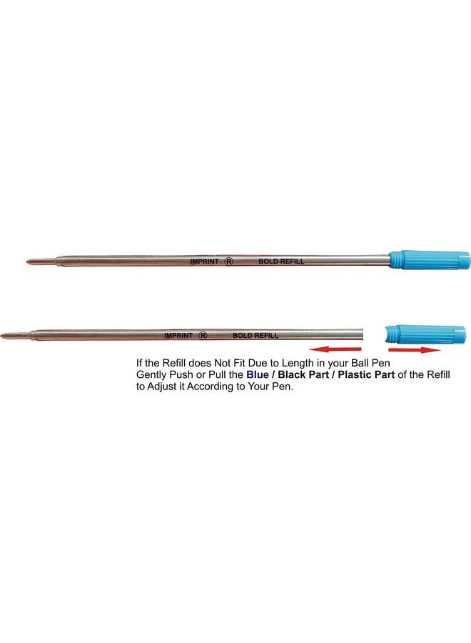 IMPRINT Ball Pen Refills | Screw Type Blue Refills | Fit Most Ball Pens with Twist Mechanism | Pack of 5 | Blue Ink - Image 5