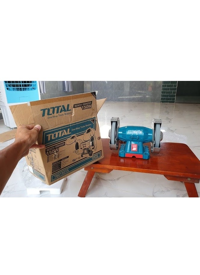 Total Bench Grinder 150W, 150mm Wheel, 2950rpm, Adjustable Work Rest, Heavy Duty Aluminum Base, Includes Eye Shields & Tool Storage Box - TBG15015, 220-240V - pzsku/Z3A5E905CF42901ECF8E7Z/45/_/1733820622/2e9513be-cd37-4e81-a42a-e474780b04c8