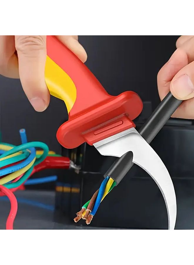 Insulated Cable Stripping Knife Set With 4 Blades And Protective Sheath Color 119716 - Image 5