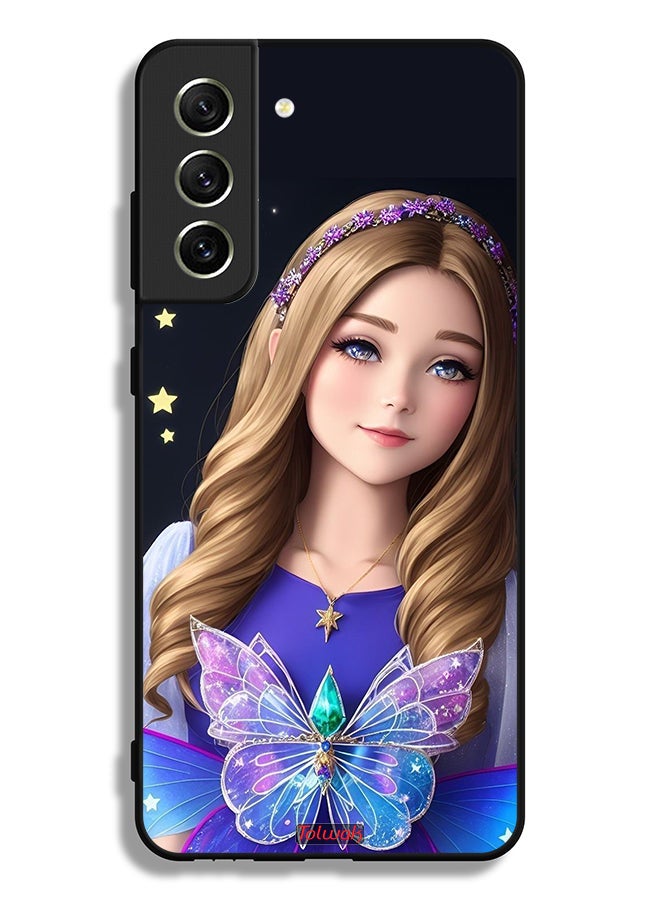 Tolwak Samsung Galaxy S21 FE 5G Protective Case Cover Cute Butterfly Girl - Image 3