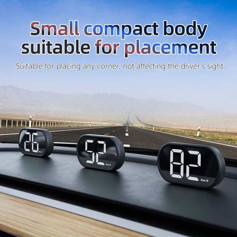 شاشة عرض رقمية للسرعة عبر GPS (Heads-Up Display) لسيارات وشاحنات، قابل للربط والاستخدام فورًا، شاشة كبيرة وعرض عالي الوضوح - Image 2