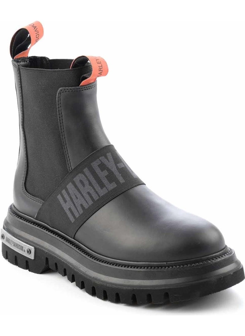 HARLEY DAVIDSON Black Leather Women's Boots & Booties HD0777056303  - Image 3