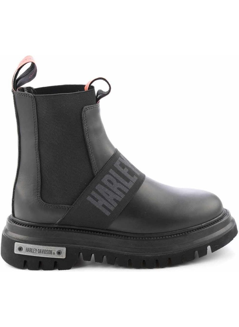 HARLEY DAVIDSON Black Leather Women's Boots & Booties HD0777056303  - Image 1